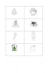 English worksheet: Christmas memory cards