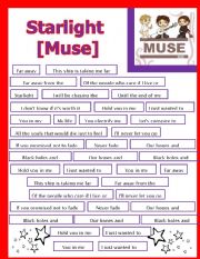 English Worksheet: Starlight [Muse]  - Song