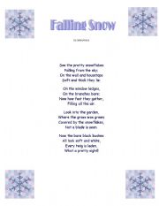 English Worksheet: Falling Snow