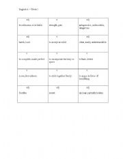 English Worksheet: 10th Grade English Vocabulary - Week 1, Student