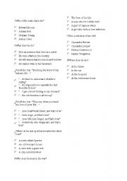 English worksheet: Big fish movie quiz