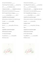 English Worksheet: christmas love song activity