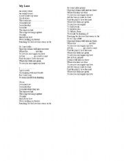 English Worksheet: song activity