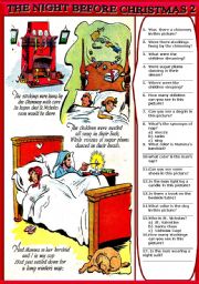 English Worksheet: COMIC - THE NIGHT BEFORE CHRISTMAS 2