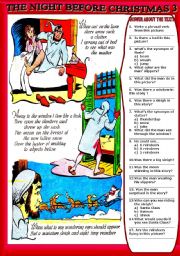 English Worksheet: COMIC - THE NIGHT BEFORE CHRISTMAS 3