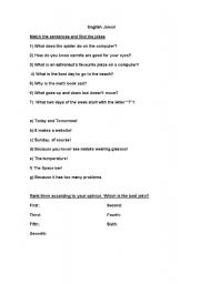 English Worksheet: Jokes