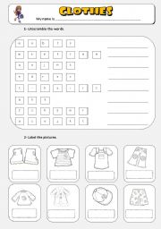 English Worksheet: Clothes