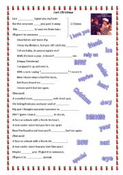 English Worksheet: Last Christmas Wham