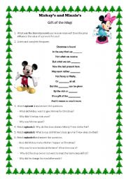 English worksheet: MIckeys Once Upon A Christmas