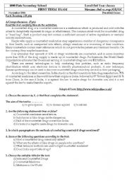 English Worksheet: counetrfeit drugs.A reading test