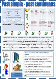 English Worksheet: PAST SIMPLE- PAST CONTINUOUS