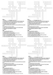 English Worksheet: Animal Vocabulary Crossword