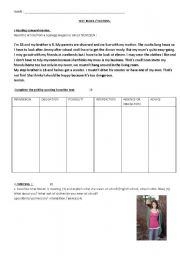 English worksheet: TEST school rules and clothes.