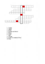 English worksheet: Christmas crossword