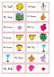 English worksheet: A new Mr and Misses domino. Much better!!!