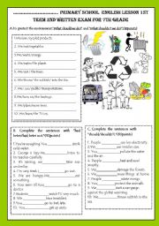 English Worksheet: 7th GRADES 1 TERM 2nd EXAM