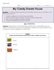 English Worksheet: Descriptive Writing - Design a Candy House