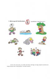 English worksheet: actions