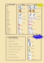 English Worksheet: Singular  / Plural