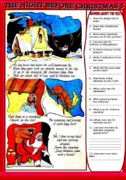 English Worksheet: COMIC - THE NIGHT BEFORE CHRISTMAS 5