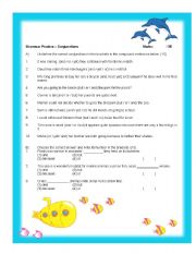 English Worksheet: Grammar Practice - Conjunctions