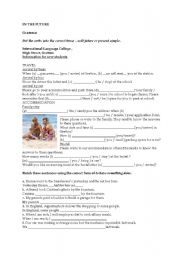 English Worksheet: Future Tense / Simple Present / Causitives