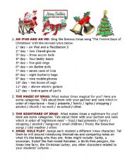 English worksheet: HAPPY CHRISTMAS