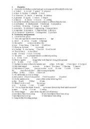 English Worksheet: Grammar Test