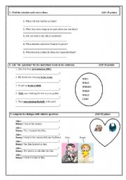 English Worksheet: past simple past continuous interrogative form (page 1)