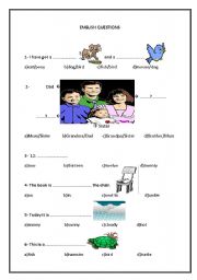 English worksheet: Test for Young Learners