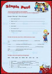 English Worksheet: Simple Past 