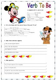 English Worksheet: Verb To be