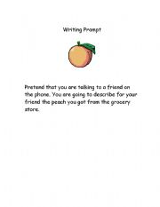 English worksheet: writing prompt