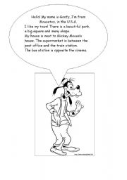 English Worksheet: Goofys town