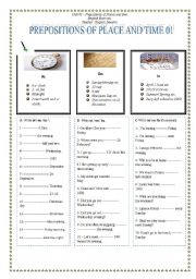 Prepositions of Places and Time 