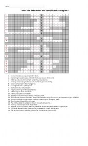 English Worksheet: crime crossword