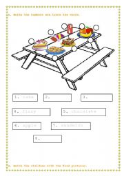 English Worksheet: FOOD AND DRINKS