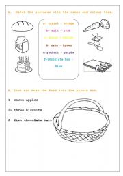 English Worksheet: FOOD AND DRINKS
