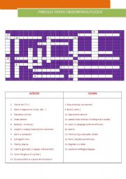 PHRASAL VERBS CROSSWORDS PUZZLE