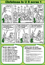 English Worksheet: COMIC - CHRISTMAS IN U S ACRES # 1