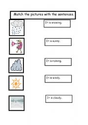 English worksheet: matching worksheet