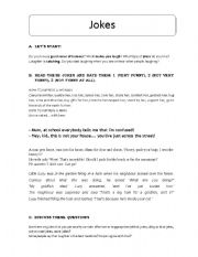 English Worksheet: Speaking about humour & Telling Jokes