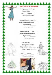 English Worksheet: Once upon a December