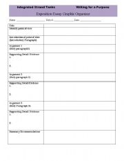 English Worksheet: how to write an exposition essay
