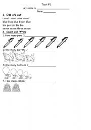 English Worksheet: How many ?