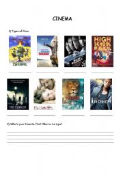 English worksheet: CINEMA