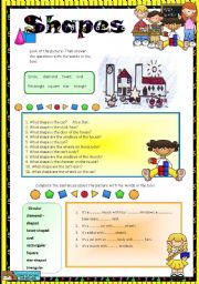 English Worksheet: Shapes