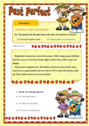English Worksheet: Past Perfect 