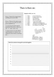 English Worksheet: There is, there are