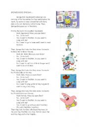 English Worksheet: sungerbob